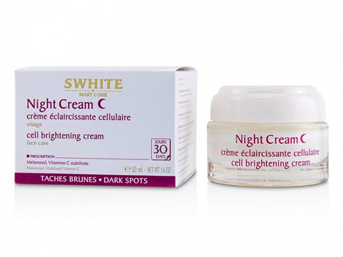 Mary Cohr sWhite Night Cream קרם פנים להבהרה עם ויטמין C ללילה 50 מ"ל 3
